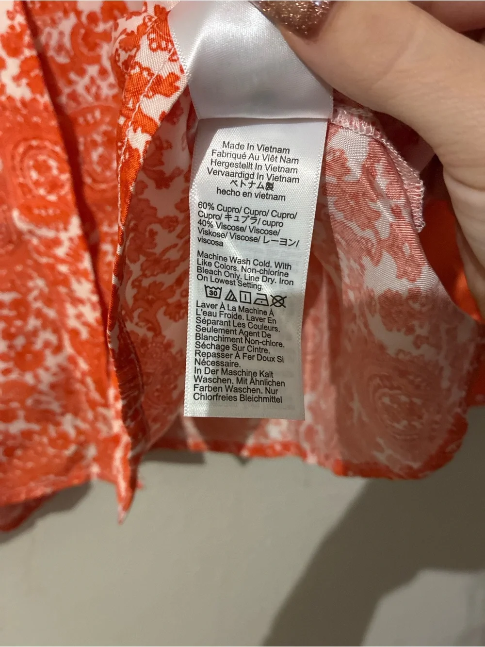 J.Crew Orange Paisley Button-Up Shirt